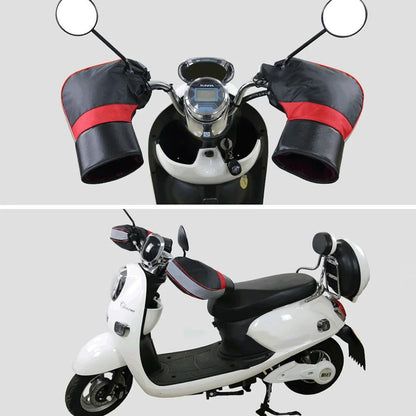 1 Par de Luvas de Inverno Aquecedor de Punho para Motocicleta, Protetoras, para Moto e Scooter, Quentes, Grossas, à Prova de Chuva para Guidão