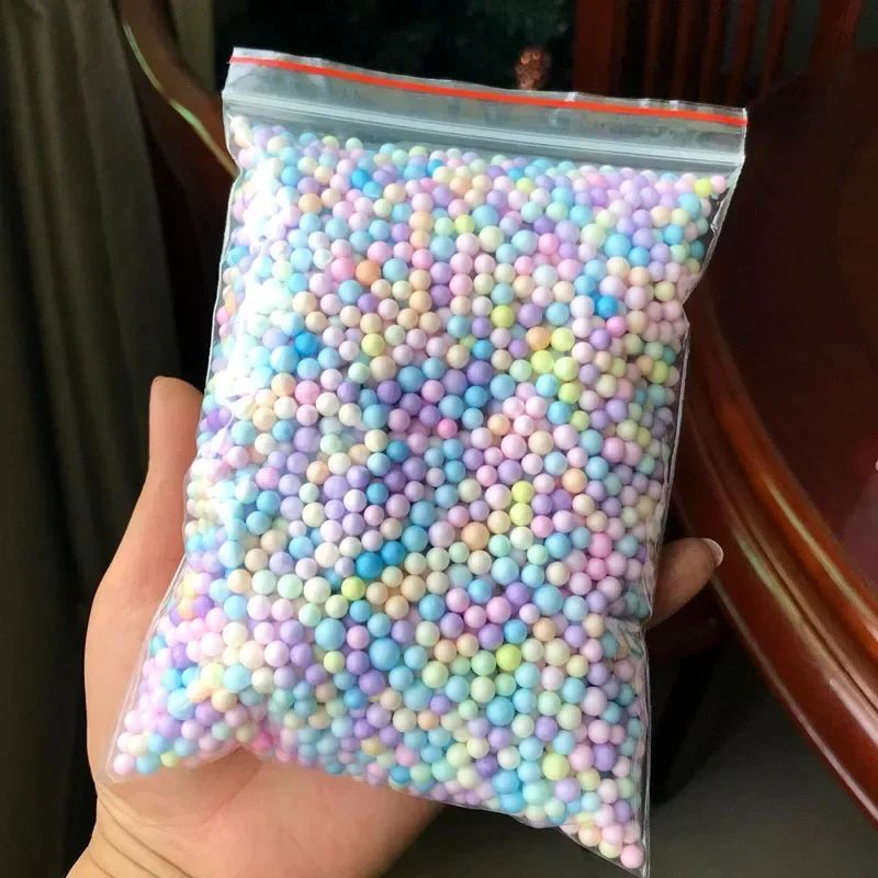 14000Pcs Polystyrene Filler Styrofoam Balls Bottle DIY Snow Mud Accessorie Small Tiny Foam Beads for Gift Box Balloon Decoration