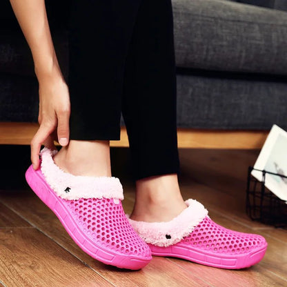 Winter Slippers Men Women Indoor Warm Shoes Non Slip Cotton Pantoffels Casual Clogs Slip on House Floor Slippers for Men