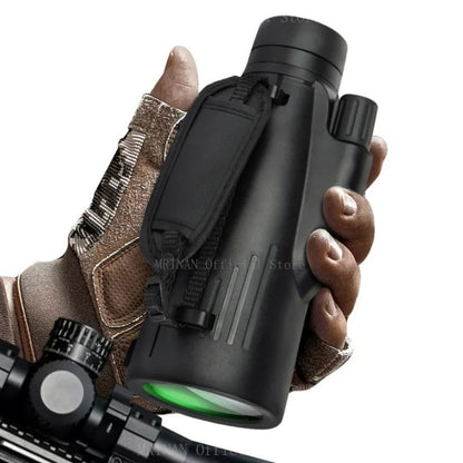 Monocular Potente 5000M 12x50 Alcance Longo Portátil Telescópio de Alta Ampliação Profissional para Camping