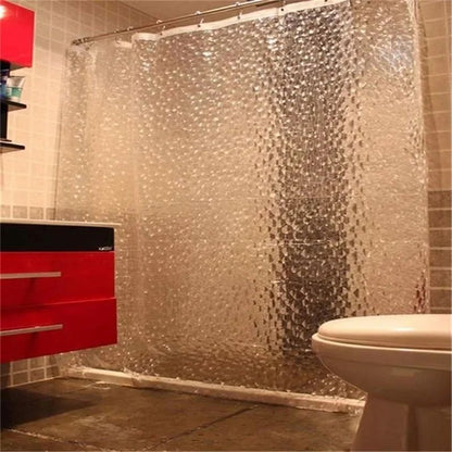 1PCS 180x180cm Cortina de Banho 3D Transparente Mais Grossa Impermeável