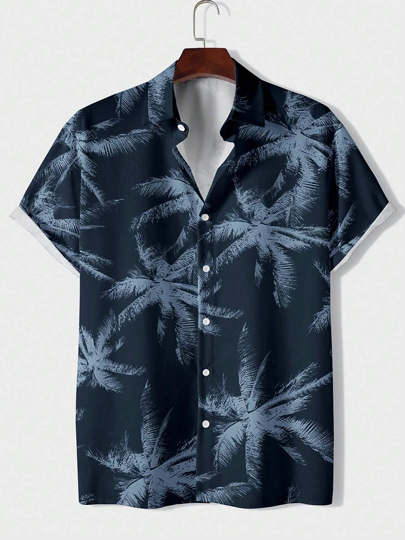 Hawaiian Shirt Man Print Casual Thin Beach Slim Fashion Shirt High Quality Luxury Black Social Vintage Funny Oversized Clothes