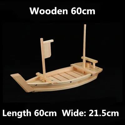 Barcos de Sushi Grande Culinária Japonesa de 40cm a 90cm Bandeja de Sashimi Variado Prato Frio Ferramenta para Frutos do Mar Madeira Restaurante Feito à Mão navio