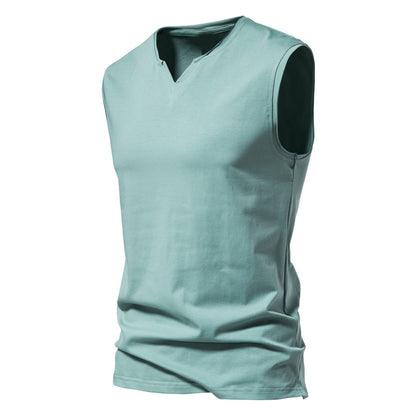 Men's Workout Tank Tops Athletic Training Gym Shirts Vest Cotton Sleeveless T-Shirt