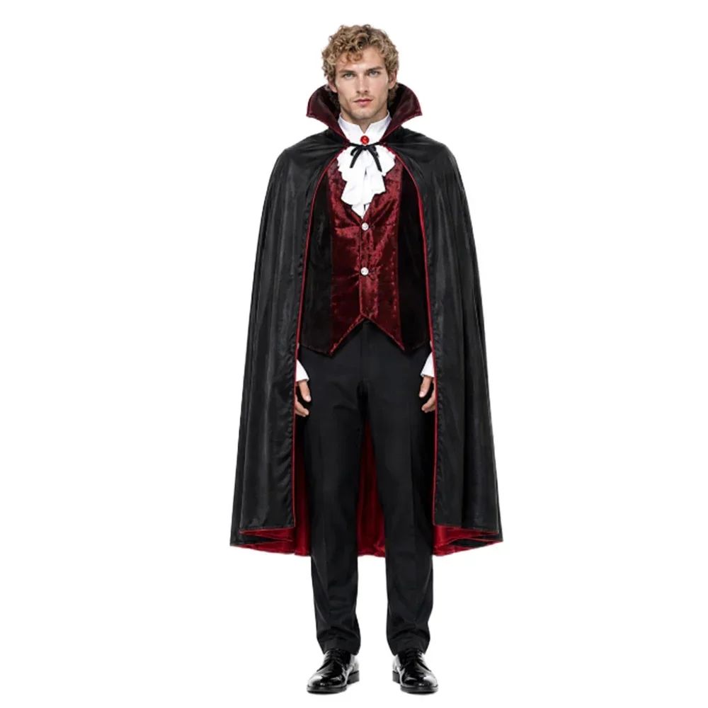 Adult Vampire Costume Men's Medieval Gothic Costume Set Suitable for Halloween Parties Movie Theme Cosplay Costume