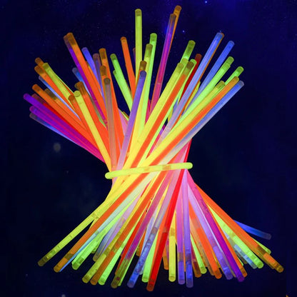 50/100Pcs Fluorescence Sticks Party Multicolor Glowing Stick Bright Colorful Light Bright Bendable Glow Bracelet Party Supplies