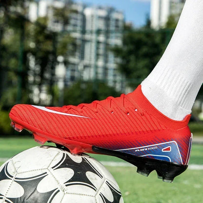 New Men Sport Soccer Shoes Training Boys Football Boots Outdoor Adult  Long Spikes Non Slip Cleats Breathable Match Comfortable