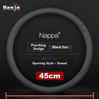 38CM 40CM 42cm 45cm 47cm Car Truck Extra Large Artificial Leather Steering Wheel Braid Cover Universal Auto Interior Accessories