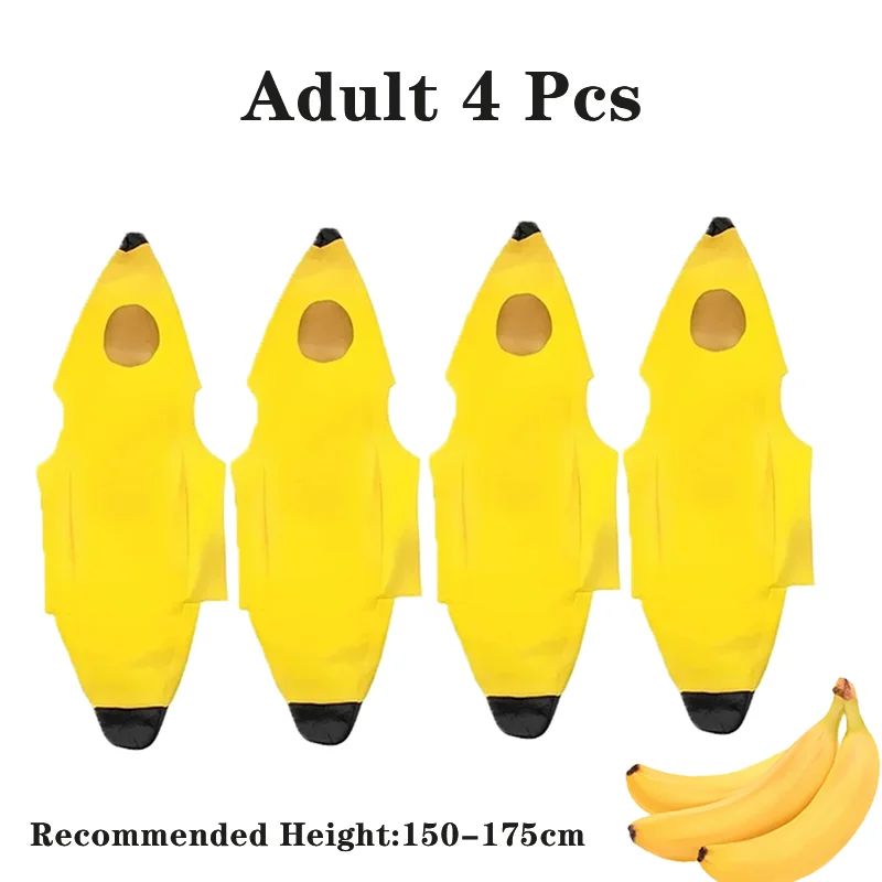 Child/Adult Banana Cosplay Halloween Christmas  Costumes Performance Costume Fruit Banana Costume Performance  Costume