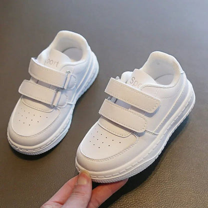 Children's White Shoes Spring and Autumn Kid's Sports Shoes Anti slip Lightweight Boys Board Shoes Soft Sole Baby Casual Shoes