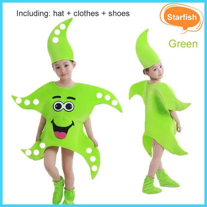 Sea Turtle Cosplay Costume Children‘s Marine animals Performance Clothing Set Hat Clothes Shoe Kids Anime Octopus Shark Dolphin