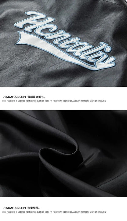 2025 New Men's Leather Jacket Spring Autumn Men Motorcycle Leather High Quality Jacket Coat Male Stand Collar Windproof Overcoat