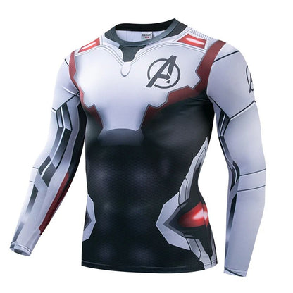 High-quality 3D Printed T shirts Men Compression Shirt Comic Cosplay Costume Halloween Clothing Long Sleeve Tops For Male