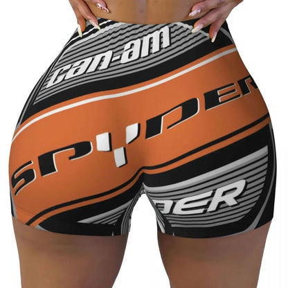 Custom Women's BRP ATV Unisex Can Am Logo Workout Yoga Shorts Athletic Gym Volleyball Biker Shorts