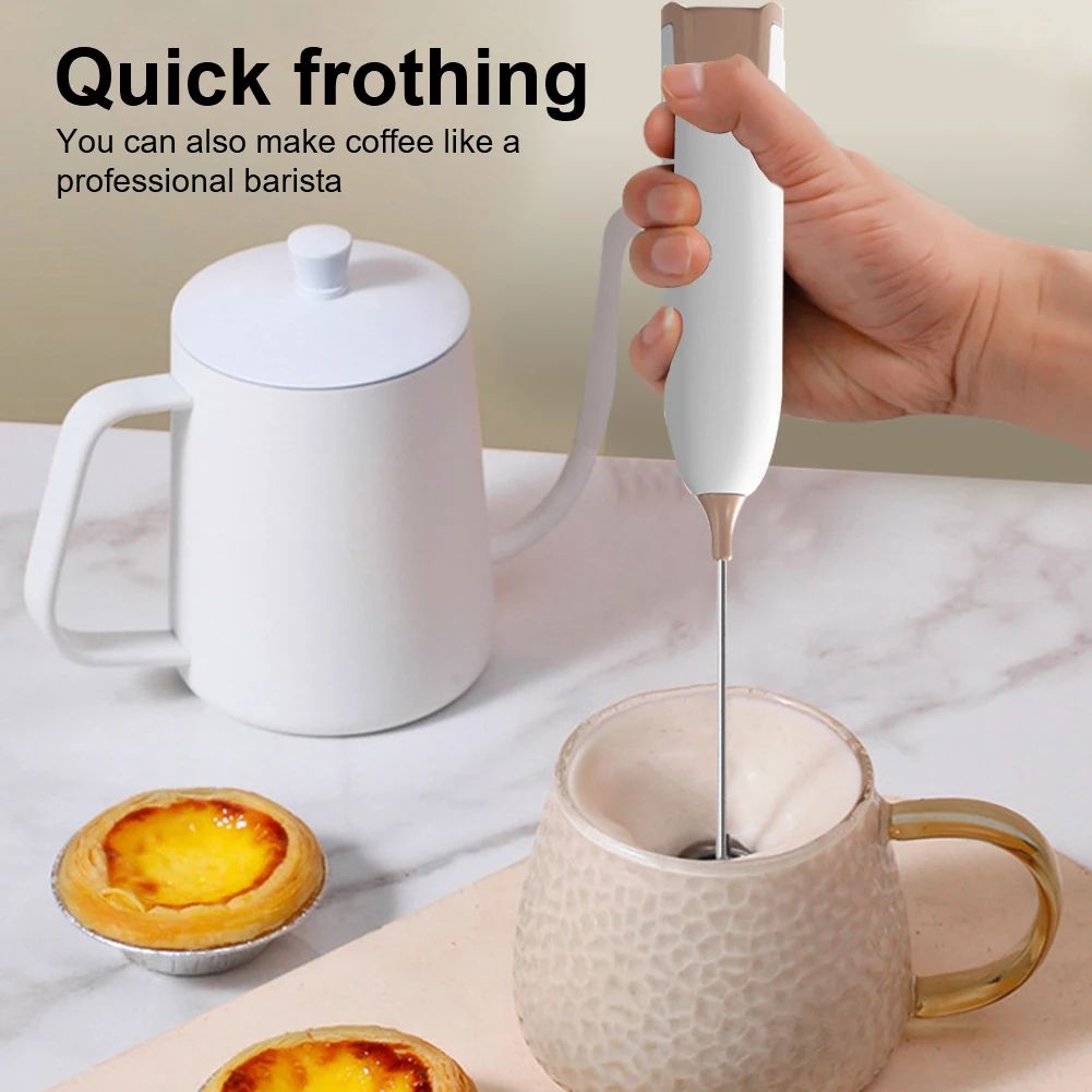 Batedor de Leite Elétrico Portátil Automático para Ovos Batedor de Café Cappuccino Batedor de Creme Espumador Misturador de Cozinha Agitador