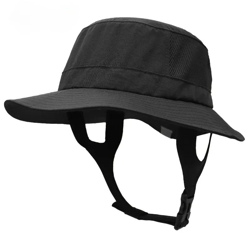 UPF50+ Men Surfing Hat Wide-brimmed Surf Cap Men Hat Breathable Brim Sunshade Quick-drying Beach Cool Cap Windproof Bucket Hat