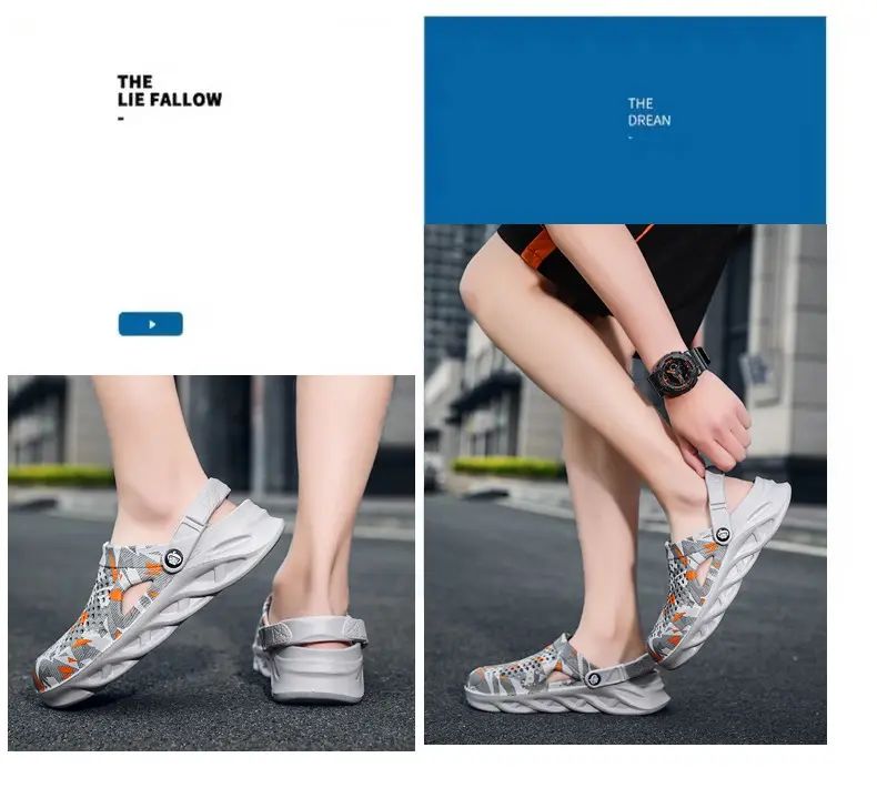 Flat Sandals Men Shoes EVA Slippers Garden Platform Sandals Man Summer Sandals New Male Sneakers Outdoor Home Clogs