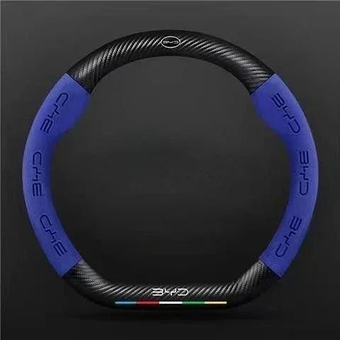 Car Suede Steering Wheel Cover For BYD Atto 3 Act Seal Tang F3 E6 Yuan Song Plus EV F0 Qin Han Dolphin S6 Leather anti-slip