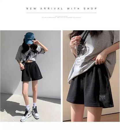 Waffle Summer Comfortable Casual Sports Shorts Women's Summer Loose Home Pajama Pants Wear Pocket Shorts