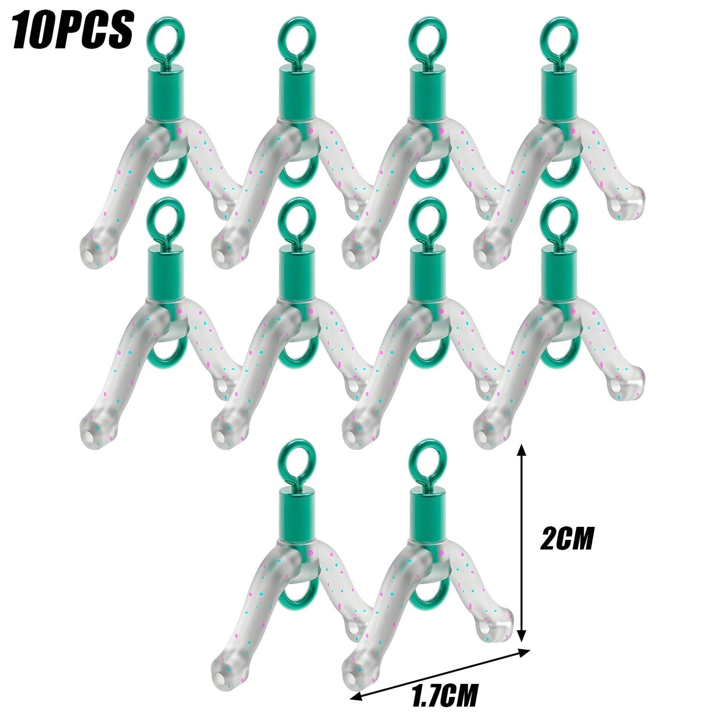 Fishing Hook Separator Anti Tangle Boom Green Silicone Bifurcator High Elastic Subline Splitter Lure Rigging Accessories Tool