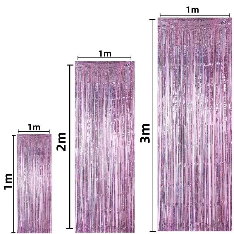 Gold Foil Curtain Fringe Pink For Backdrop Party Back Drop Photo Booth Wedding Graduations Birthday Christmas Event