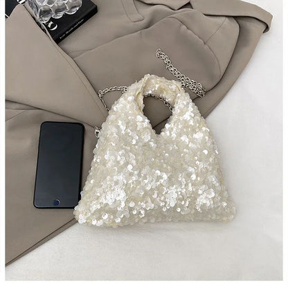 Exquisite Shining Sequins Square Women's Shoulder Bag Popularity Stylish Design Handbags High Quality Solid Sweet Crossbody Bags