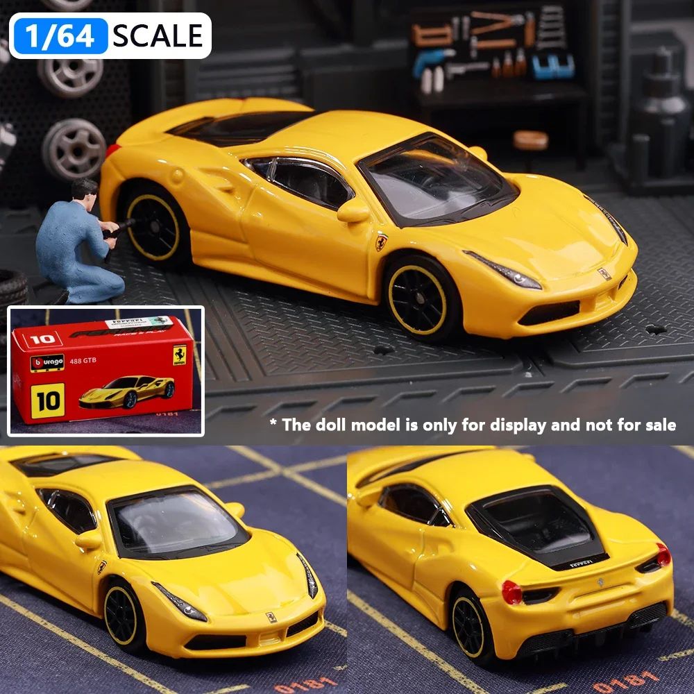 Bburago 1:64 Porsche 911 GT2 Lamborghini Ferrari SP3 812 1959 Cadillac Miniatura de Carro de Liga Fundida Brinquedo de Coleção Presentes