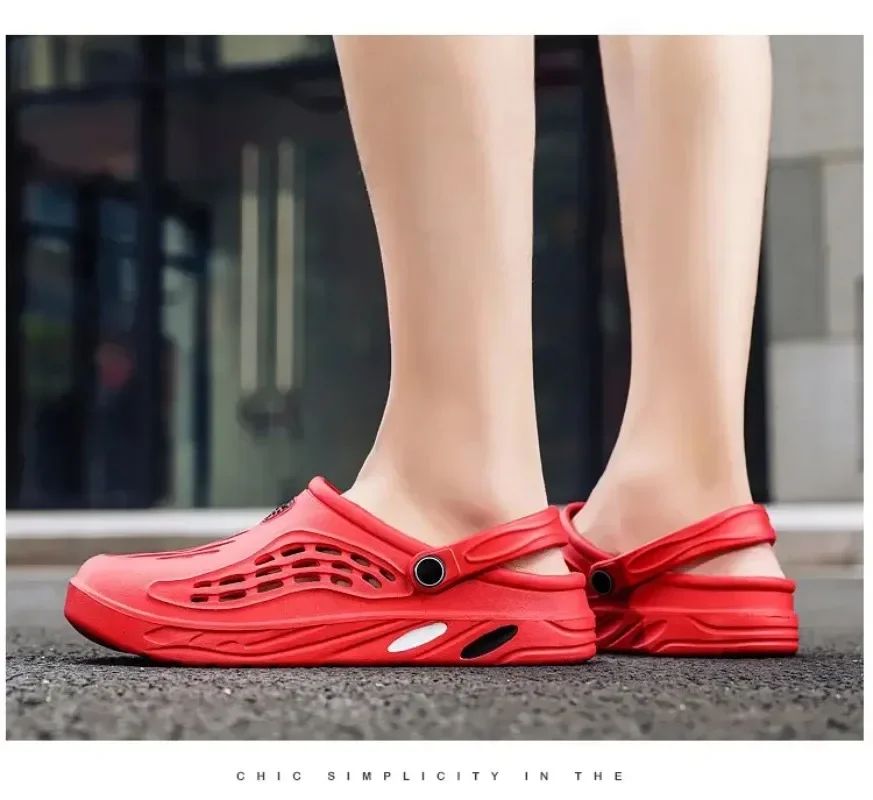 Outdoor Sandals for Men and Women Summer Clogs EVA Slippers Plus Size 47 48 49  Men Garden Shoes Beach Sandals Breathable Clogs