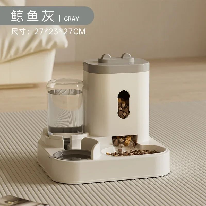 Comedouro Automático para Cães Gatos com Bebedouro Grande Capacidade Armazenamento de Ração Dispensador de Comida Acessórios para Filhotes e Pets