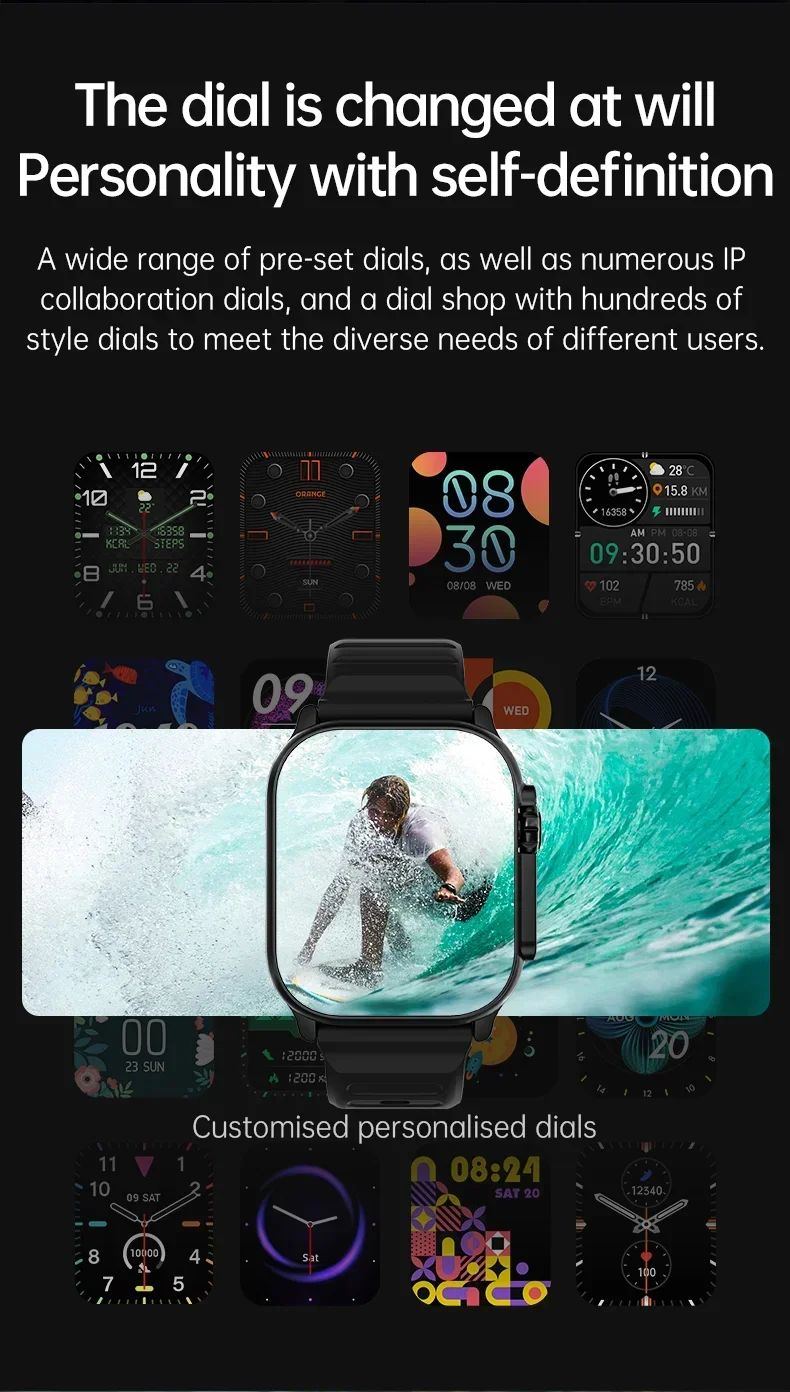 2025 Original T900 Ultra 2 Smart Watch 49mm Masculino Feminino Chamada Bluetooth Música Jogo Carregamento Sem Fio NFC Smartwatch Para Android IOS