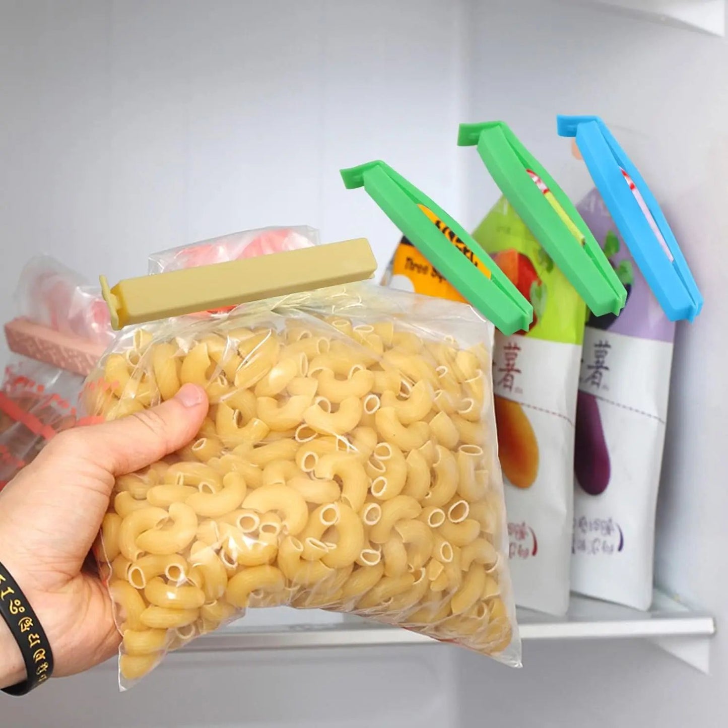 5 Peças Portáteis de Cozinha Armazenamento de Alimentos Petisco Selo Vedação Clipes de Saco Selador Braçadeira Ferramenta de Plástico Acessórios de Cozinha Clipes de Saco de Alimentos