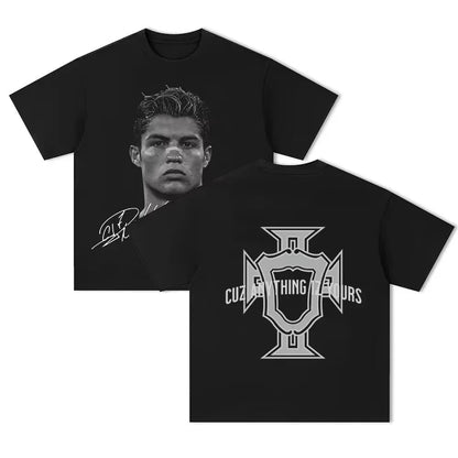 Cristiano Ronaldo Soccer Superstar Super Fashion Print Short Sleeve Cotton T-shirt Men Women Worn American Style