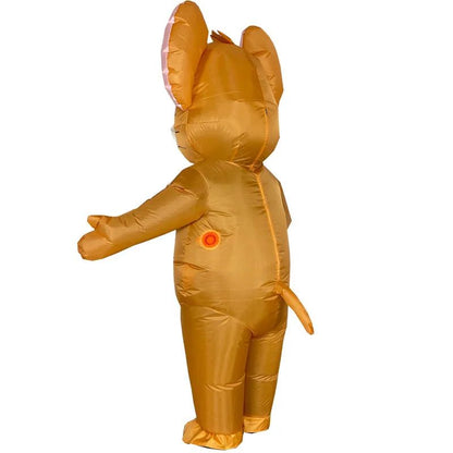 Inflatable Cat and Mouse Costume Adult Size Funny Cartoon Animal Cosplay Suit for Party Halloween Performance