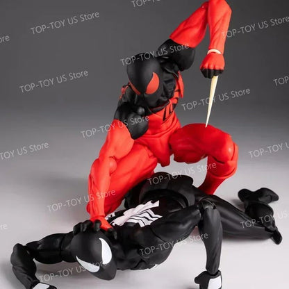 Conjunto de Brinquedos Original de Figuras de Ação Anime do Homem-Aranha, Traje Simbionte e Aranha Escarlate - Conjunto de Presente Colecionável