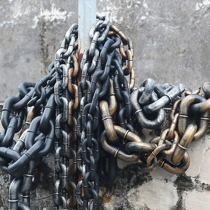Corrente de Ferro de Simulação de Plástico Gigante para Cães Guias de Plástico Grosso para Cães Corda de Tração Divertida para Filhotes Grande Corrente de Ferro Acessórios para Cães de Estimação