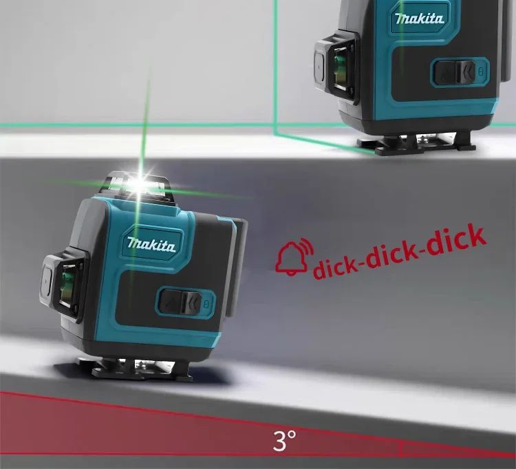 Nível a Laser Makita 16 Linhas Profissional Horizontal Vertical Laser Verde Automático 360° Autonivelante Nível a Laser Ferramentas de Construção