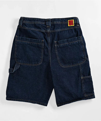Empyre new gray denim skateboard shorts cartoon embroidery design loose jeans wide leg pants hip hop street Y2K couple pants