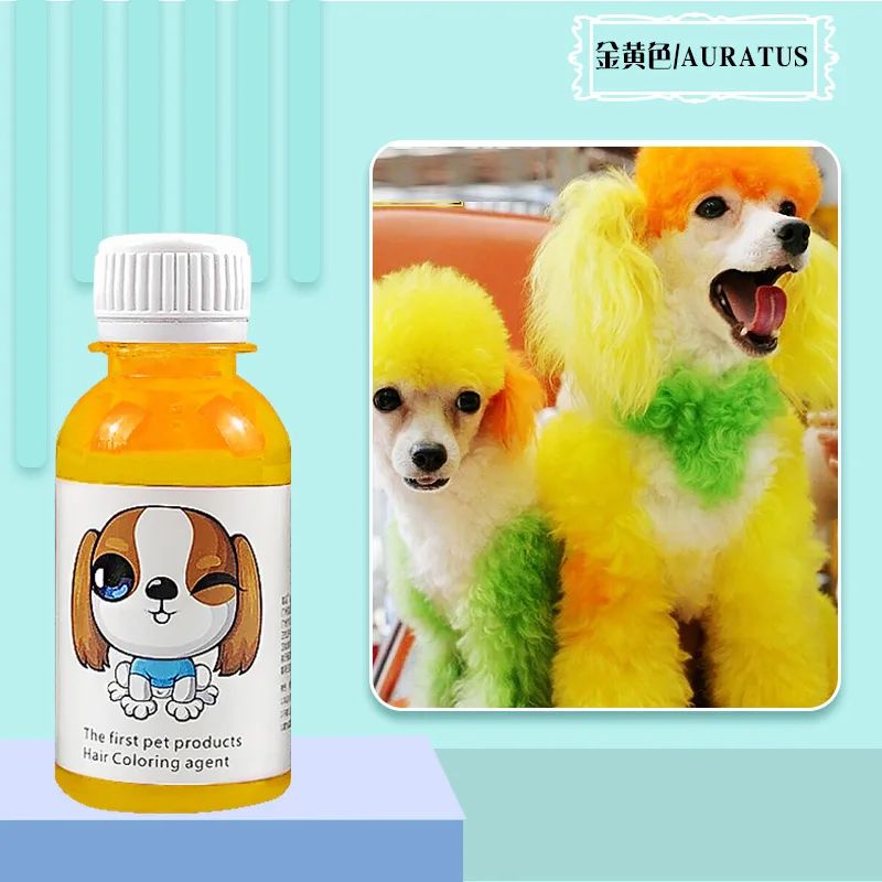 Pasta de Tintura para Pelos de Animais de Estimação Duradoura para Cães, Pasta de Tintura de Poodle Bichon, Removedor de Manchas Coloridas em Pó 100ML
