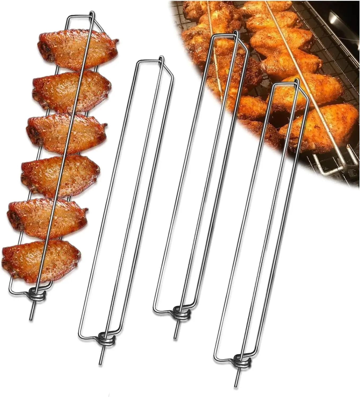 New Product Wingrailsgrilling Outdoor Barbecue Fork Chicken Wing Grill BBQ Barbecue Tools