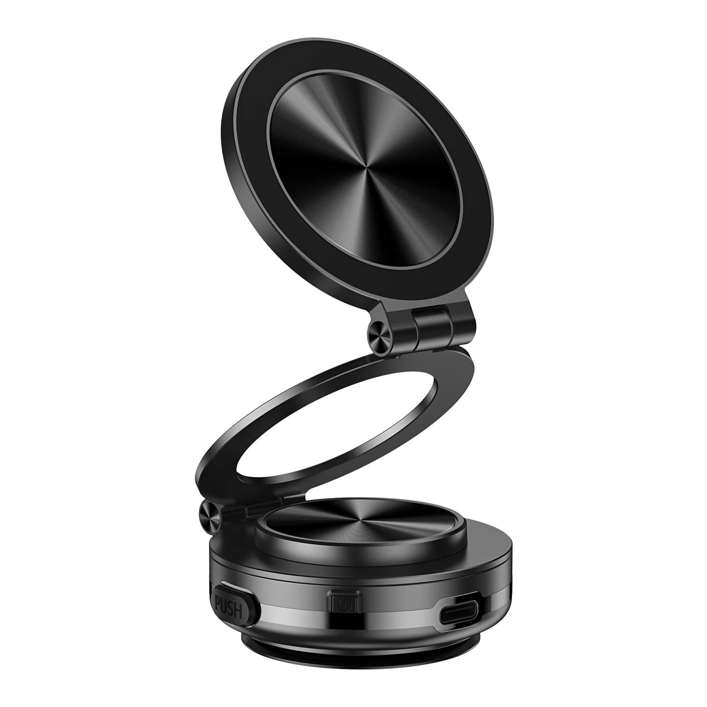 Suporte de Telefone Magnético de Dupla Face Suporte de Adsorção a Vácuo Rotação de 360 Graus Suporte GPS Dobrável Suporte de Ventosa Elétrico