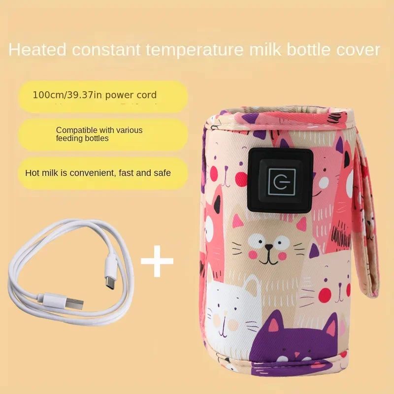 Bottle Warmer Multi Functional Bottle Heater Portable Adjustable USB Insulated Bag Baby Milk Food Warmer Tool Home Car Travel