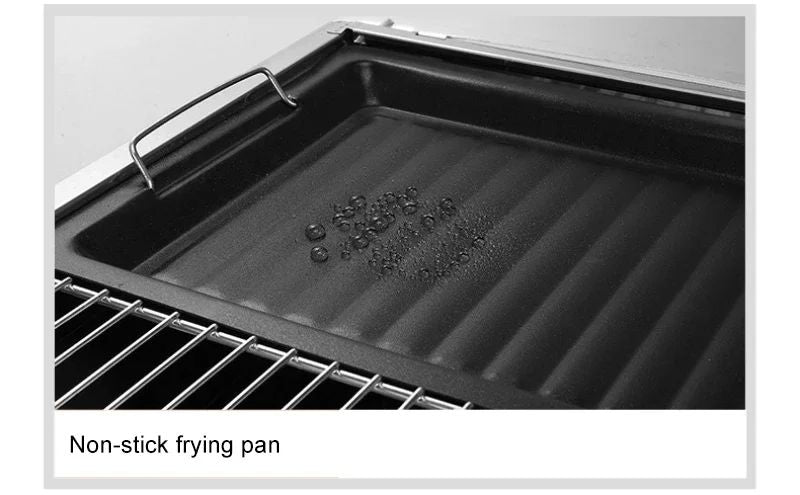 Stainless Steel Charcoal Grill Barbecue Tool Portable Free Installation Handle Folding  BBQ Cooking Grid  For  Park