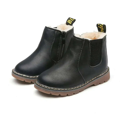 Children's Boots for Boys Girls Toddlers Little Kids Fashion Classic Ankle Boots Warm Rubber Chelsea Boots British Style 21-36