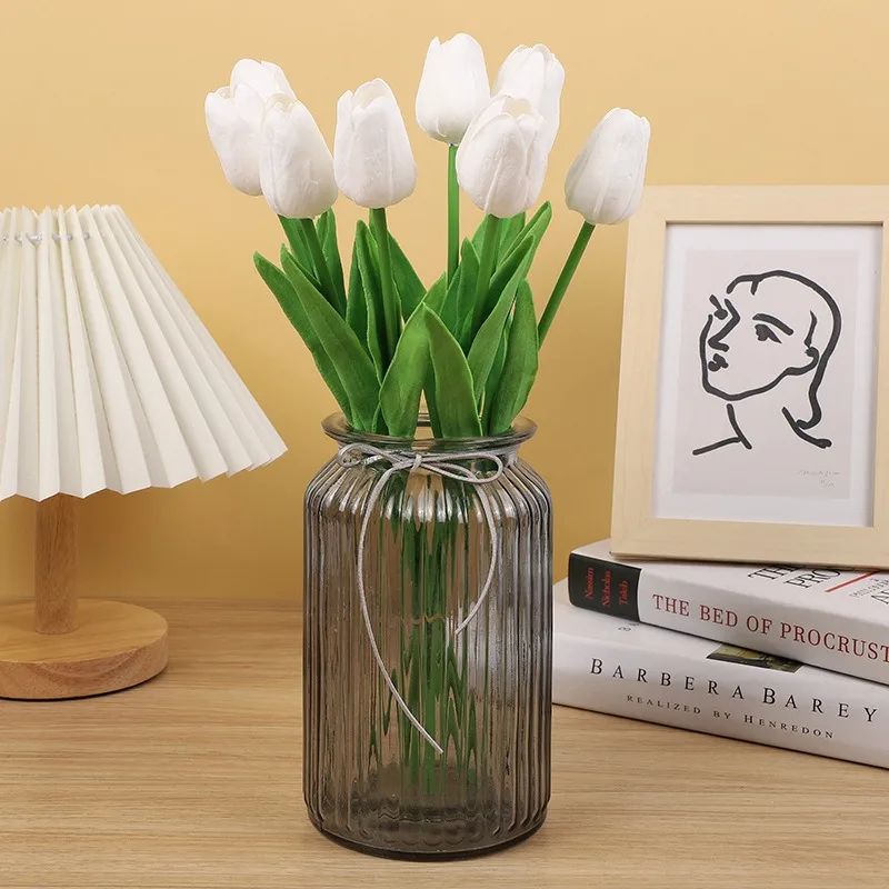 5-30Pcs Premium Tulip Artificial Flowers, Real Touch Tulip Bouquet, Decorative for Wedding Home Party Christmas Candy Birthday