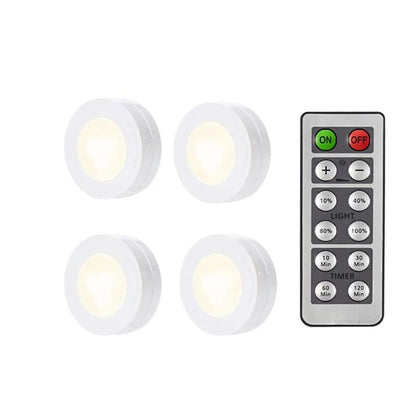 Luzes de LED Sem Fio com Controle Remoto Dimerizável a Pilha para Cozinha, Armário e Guarda-Roupa