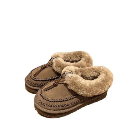 Snow Boots for Women in Winter 2025, New Soft and Comfortable Cotton Boots with Plush Insulation, Northeast Large Cotton Shoes