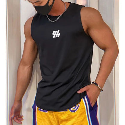 2025 newest Summer Gym Vest High Quality mesh Shirt Sleeveless T-shirts Men Tank Tops Fitness Sports Vest men casual Clothing