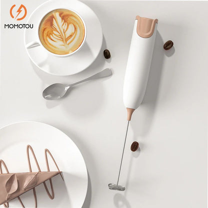 Batedor de Leite Elétrico Portátil Automático para Ovos Batedor de Café Cappuccino Batedor de Creme Espumador Misturador de Cozinha Agitador