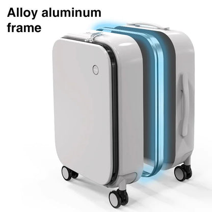 Mixi Patente Design Mala de Viagem com Estrutura de Alumínio Mala de Rodinhas de Bordo Bonita para Cabine 18 20 24 Polegadas M9260