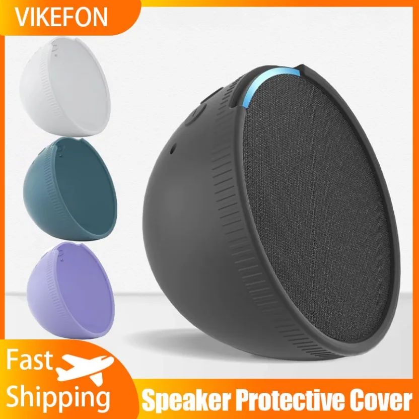 Capa Protetora Portátil de Silicone Antiderrapante para Alto-falante Echo Pop Capa Impermeável para Alto-falante Inteligente Acessórios para Amazon Echo Pop